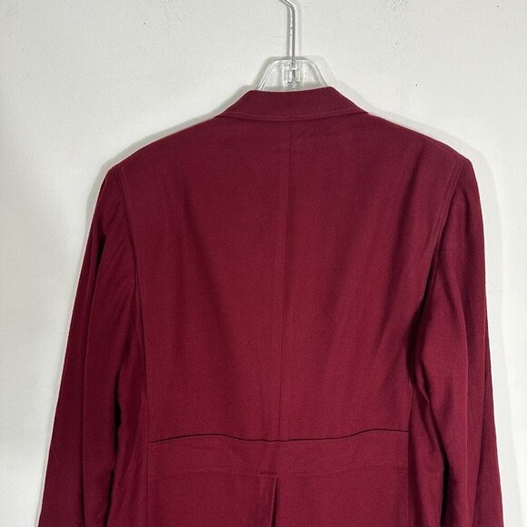 VTG 60s Coat 1960s Double Breasted Coat Blazer Wool Wine Red Gold Button M/L - Picture 5 of 7